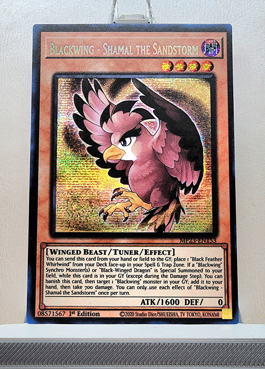 Yugioh! 1x Blackwing - Shamal the Sandstorm (MP23 - Prismatic Secret Rare) 1st Edition