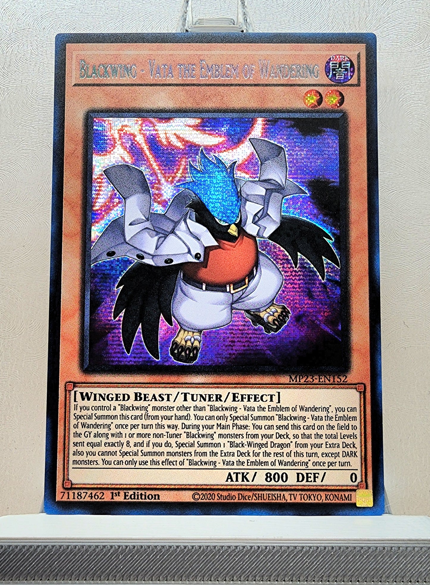 Yugioh! 1x Blackwing - Vata the Emblem of Wandering (MP23 - Prismatic Secret Rare) 1st Edition