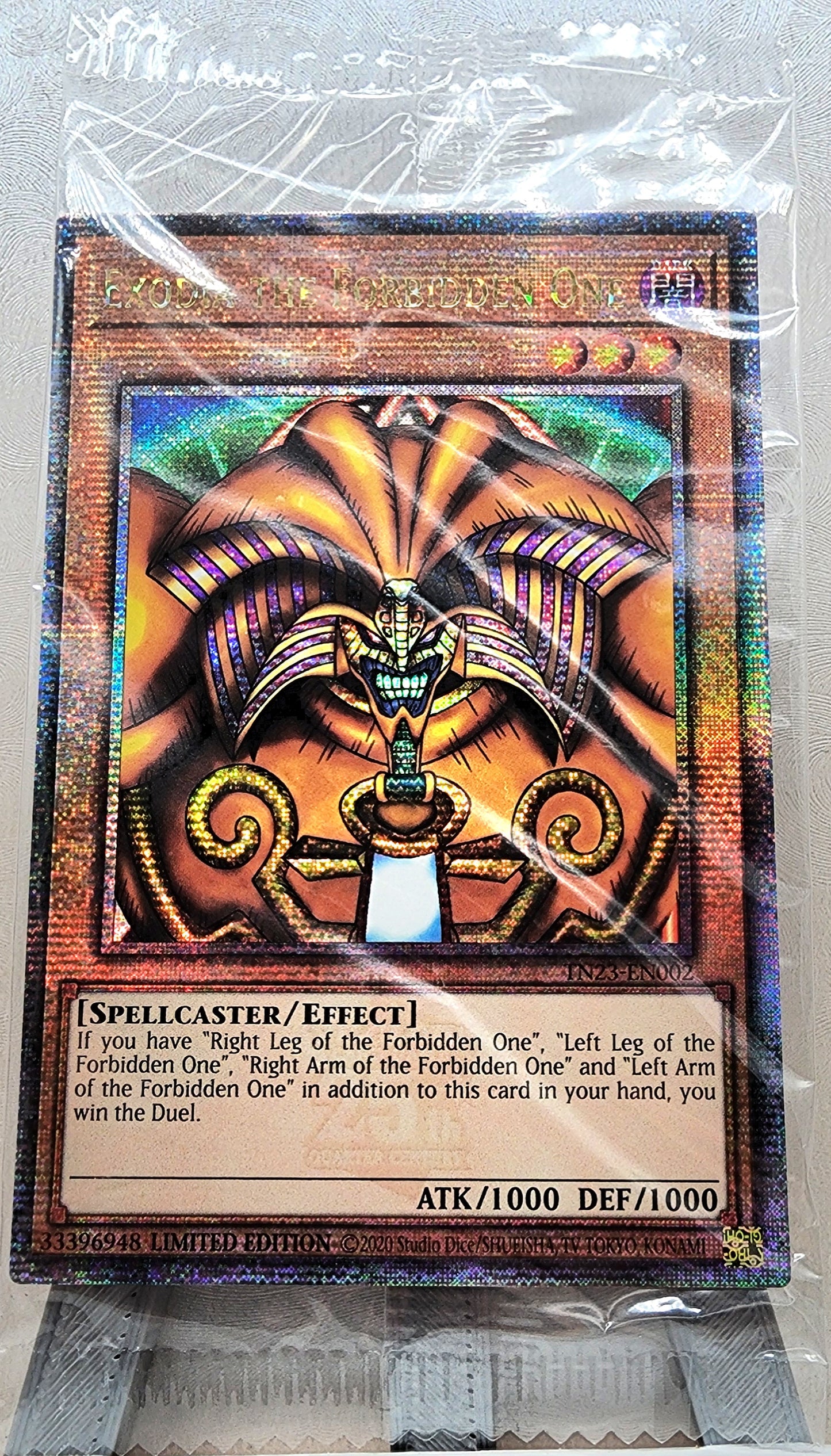 Yugioh! 1x Exodia the Forbidden One (TN23 - Quarter Century Secret Rare) Limited Edition