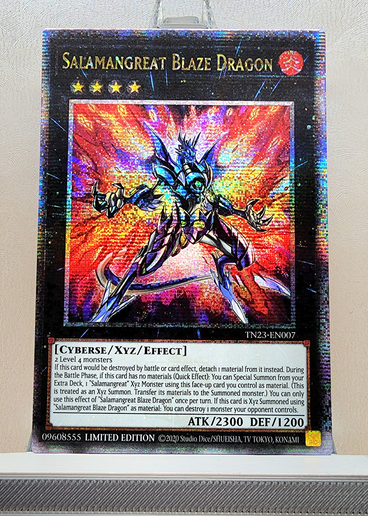 Yugioh! 1x Salamangreat Blaze Dragon (TN23 - Quarter Century Secret Rare) Limited Edition