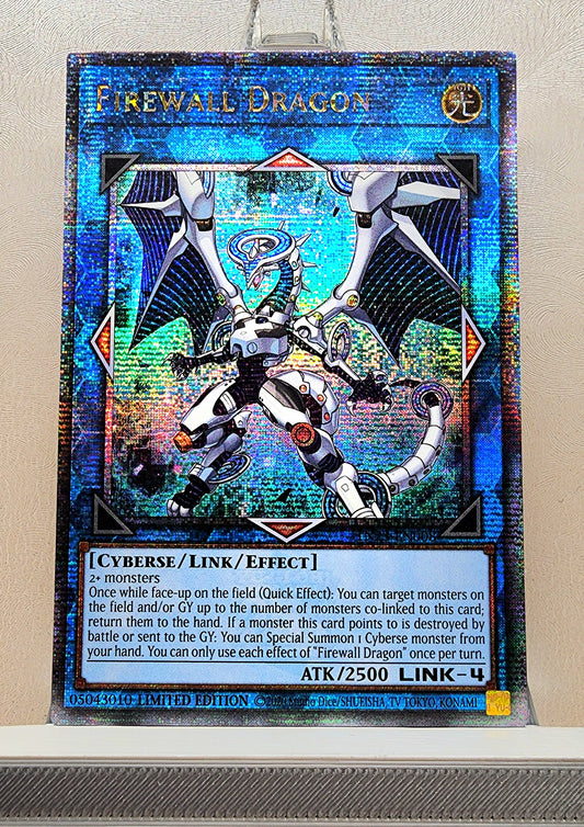 Yugioh! 1x Firewall Dragon (TN23 - Quarter Century Secret Rare) Limited Edition