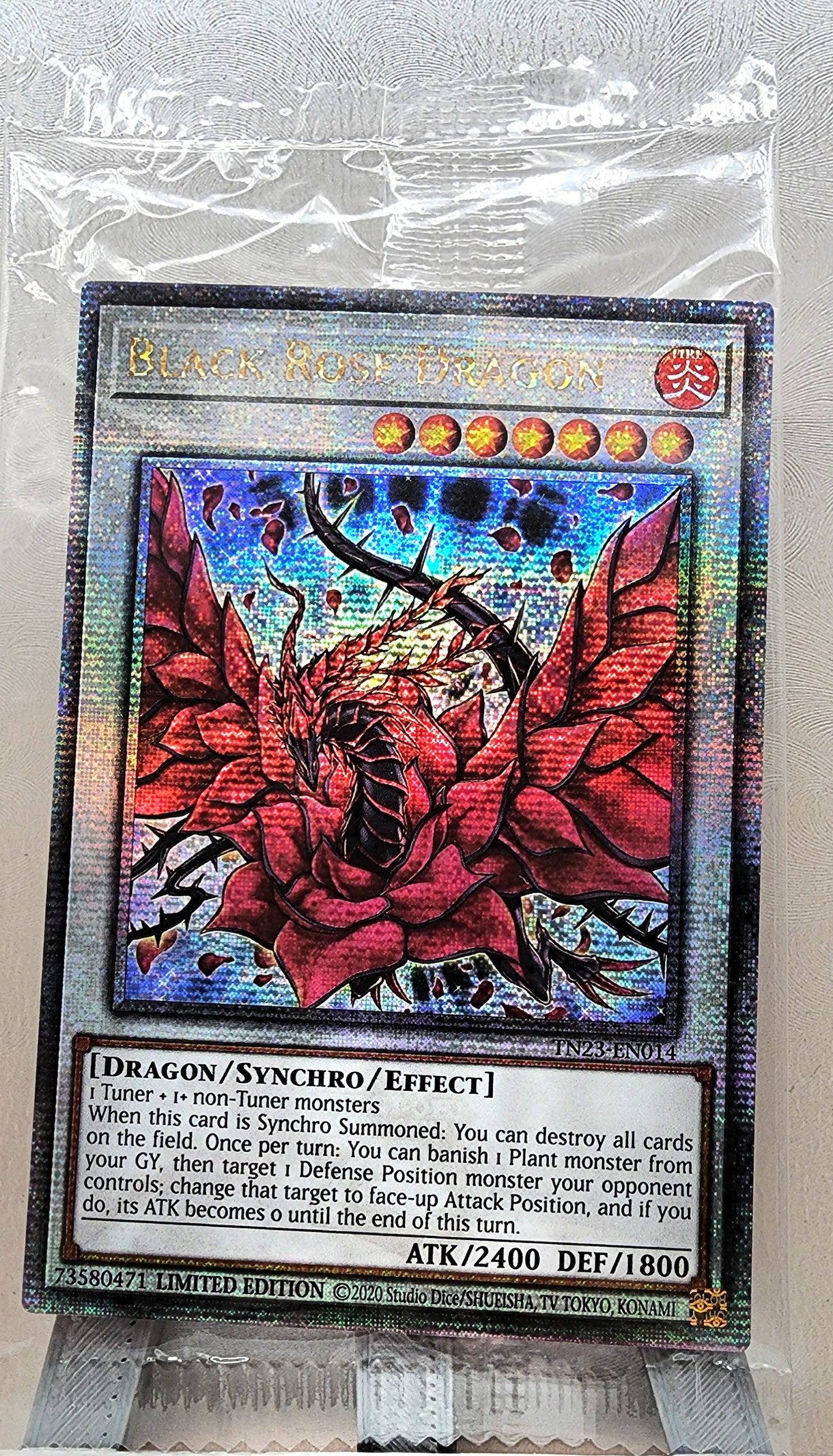 Yugioh! 1x Black Rose Dragon (TN23 - Quarter Century Secret Rare) Limited Edition