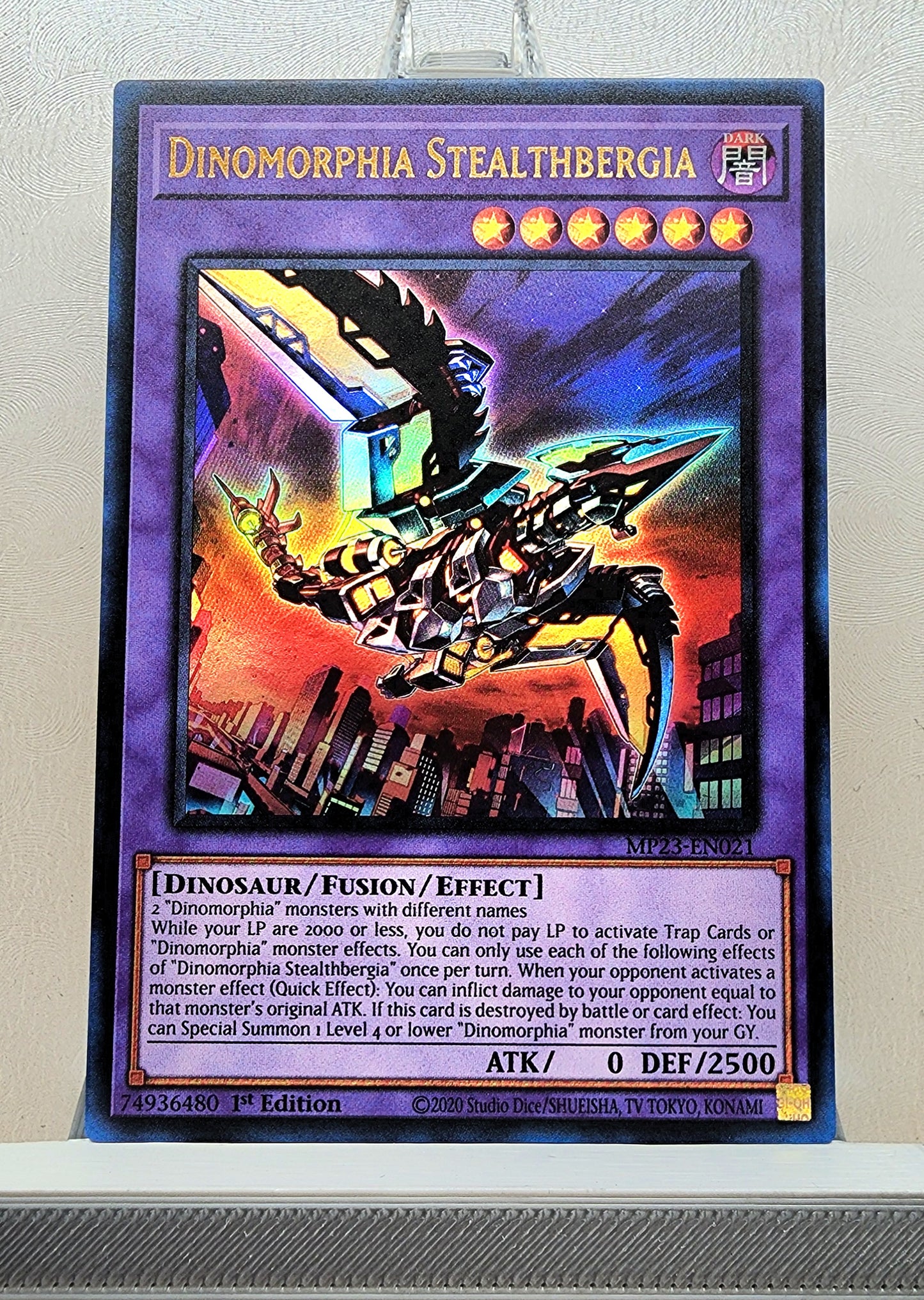 Yugioh! 1x Dinomorphia Stealthbergia (MP23 - Ultra Rare) 1st Edition