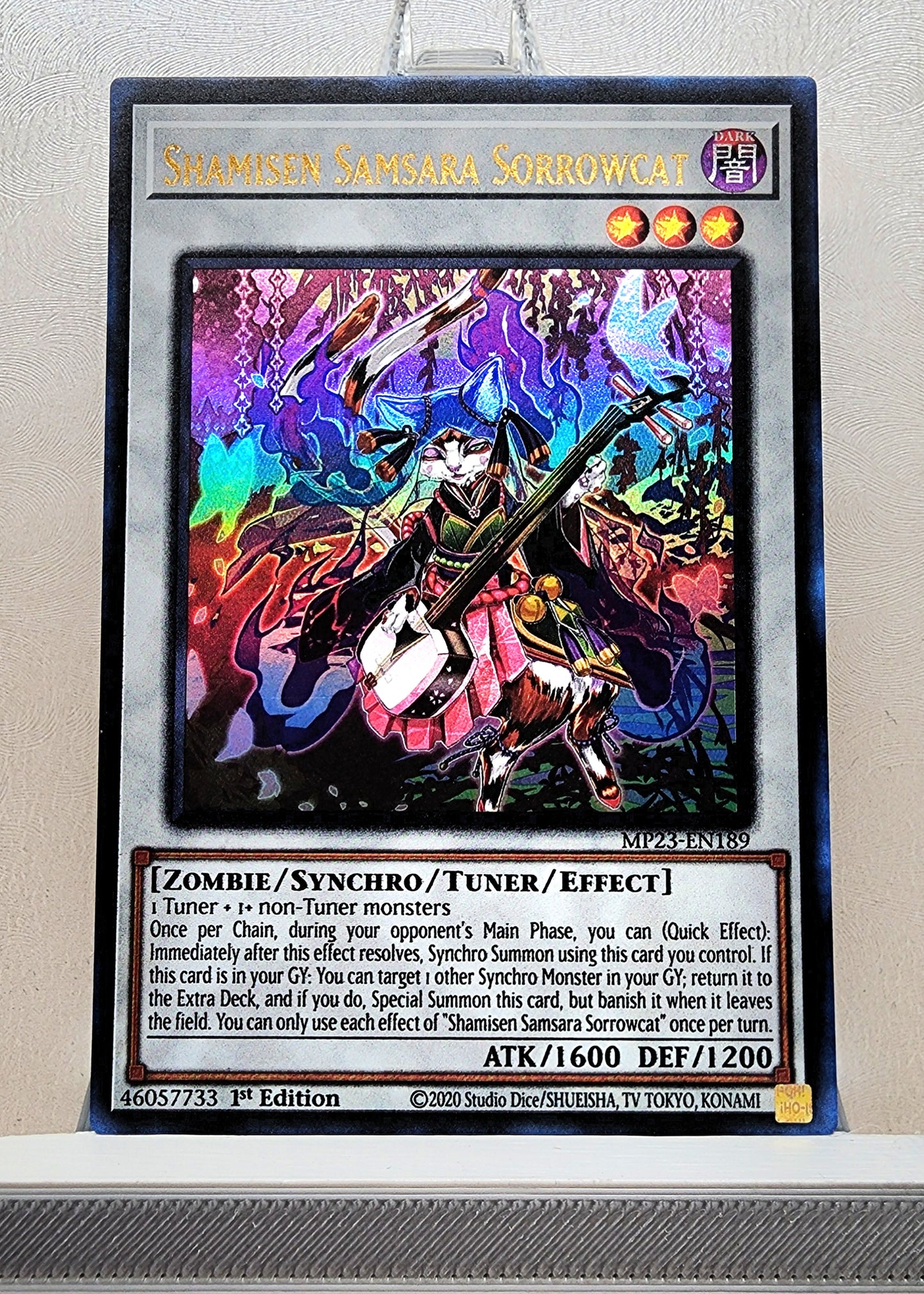 Yugioh! 1x Shamisen Samsara Sorrowcat (MP23 - Ultra Rare) 1st Edition