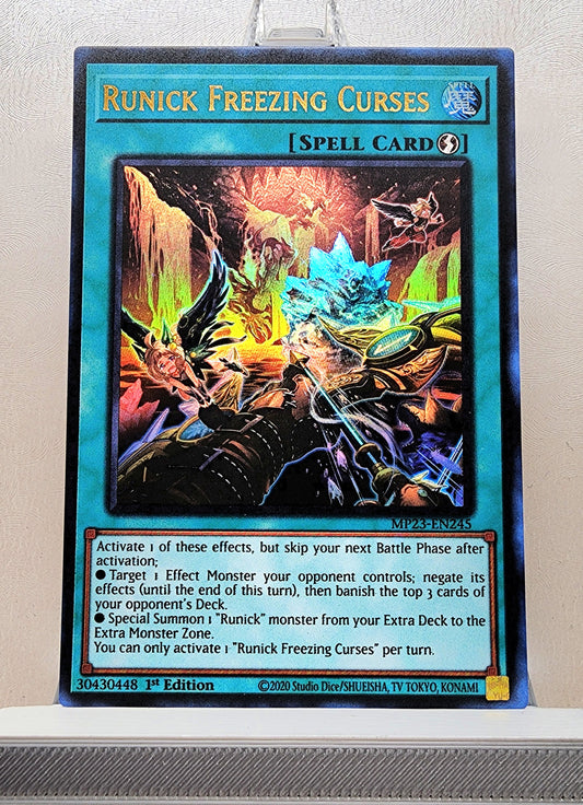 Yugioh! 1x Runick Freezing Curses (MP23 - Ultra Rare) 1st Edition