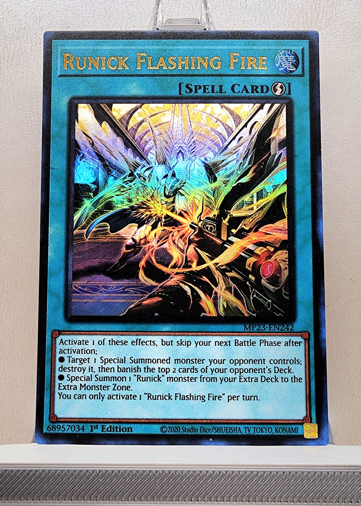 Yugioh! 1x Runick Flashing Fire (MP23 - Ultra Rare) 1st Edition