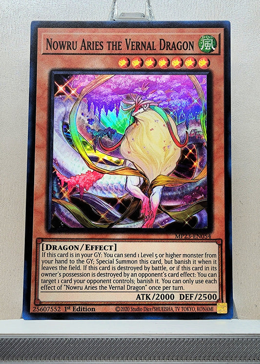 Yugioh! 1x Nowru Aries the Vernal Dragon (MP23 - Super Rare) 1st Edition