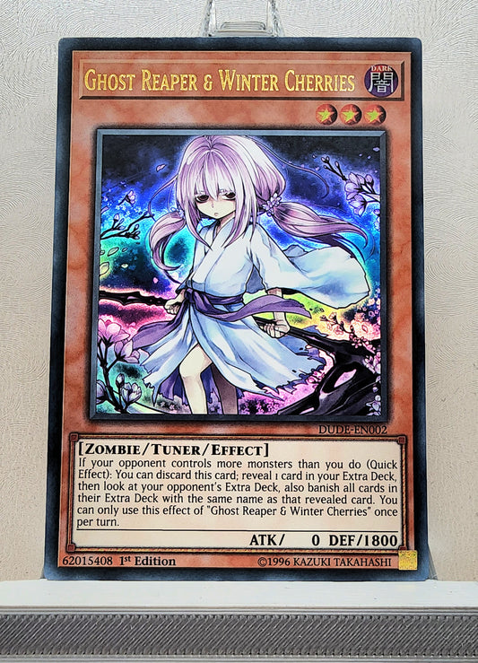 Yugioh! 1x Ghost Reaper & Winter Cherries Alt Art (DUDE - Ultra Rare) 1st Edition