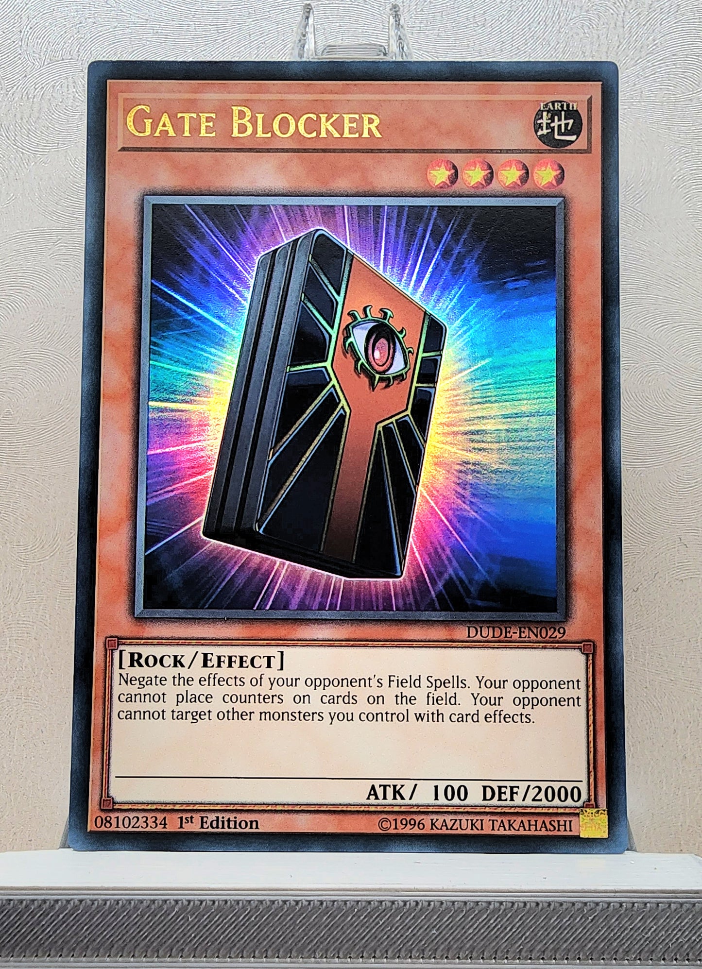 Yugioh! 1x Gate Blocker (DUDE - Ultra Rare) 1st Edition