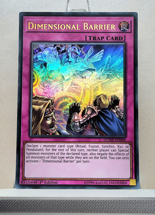 Yugioh! 1x Dimensional Barrier (DUDE - Ultra Rare) 1st Edition