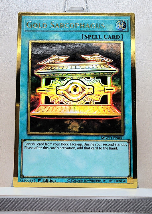 Yugioh! 1x Gold Sarcophagus (MGED - Premium Gold Rare) 1st Edition