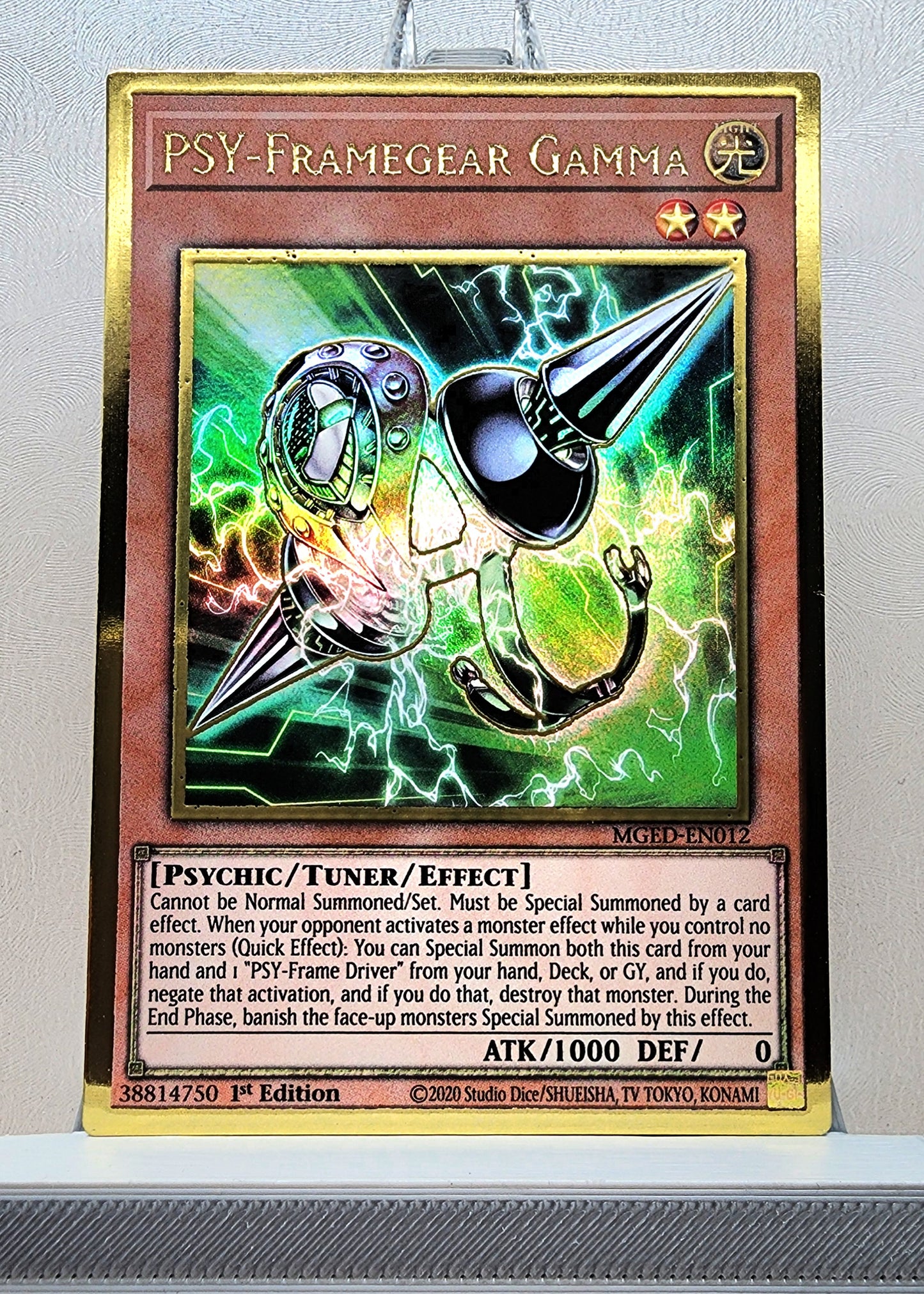 Yugioh! 1x PSY-Framegear Gamma (MGED - Premium Gold Rare) 1st Edition