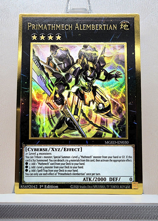 Yugioh! 1x Primathmech Alembertian (MGED - Premium Gold Rare) 1st Edition