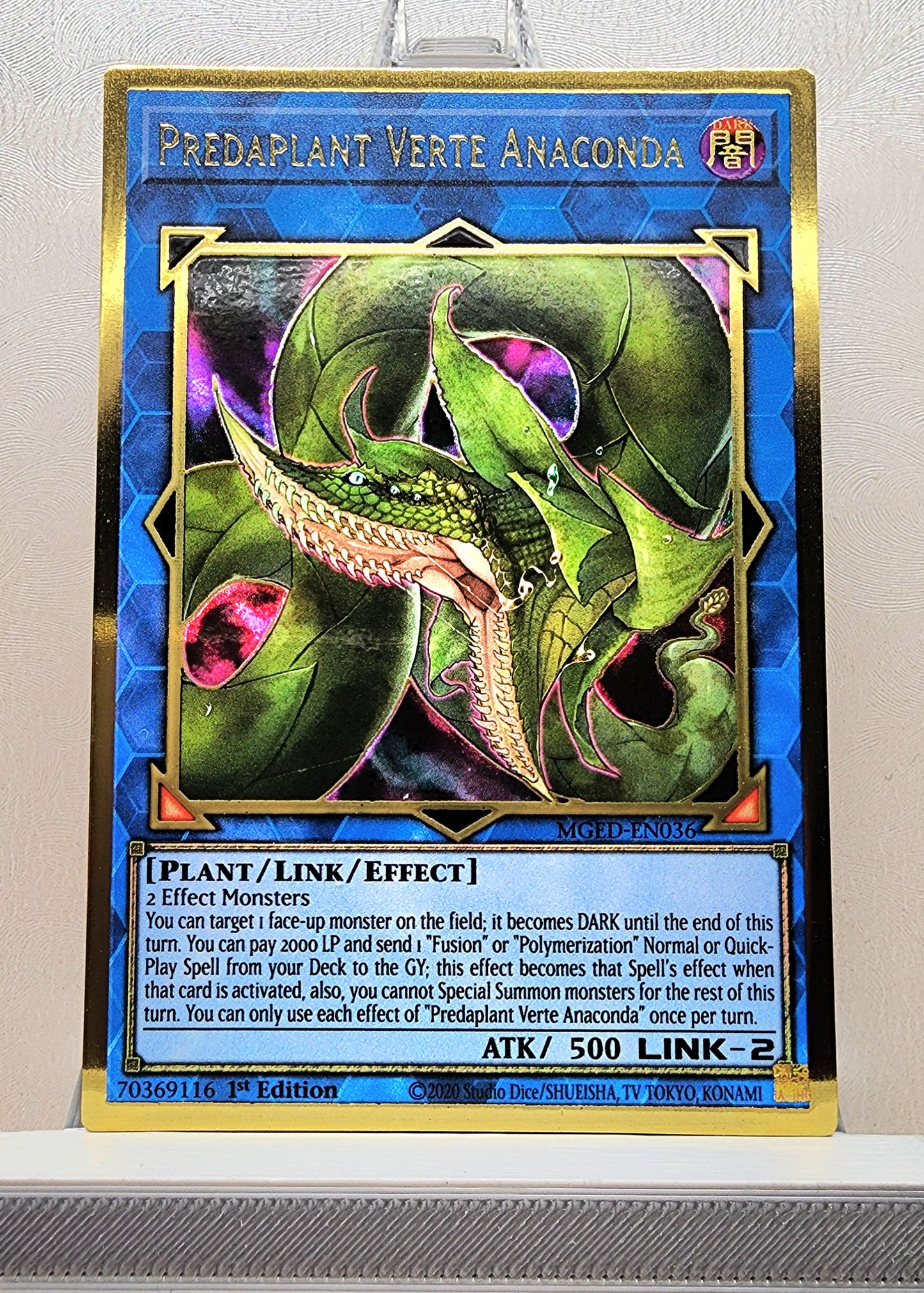 Yugioh! 1x Predaplant Verte Anaconda (MGED - Premium Gold Rare) 1st Edition