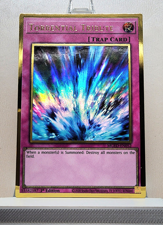 Yugioh! 1x Torrential Tribute (MGED - Premium Gold Rare) 1st Edition