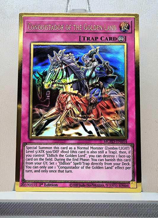 Yugioh! 1x Conquistador of the Golden Land (MGED - Premium Gold Rare) 1st Edition