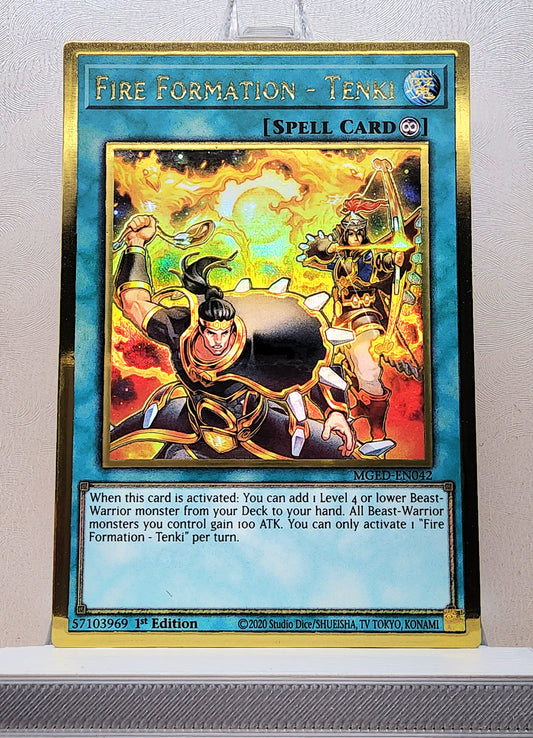 Yugioh! 1x Fire Formation - Tenki (MGED - Premium Gold Rare) 1st Edition