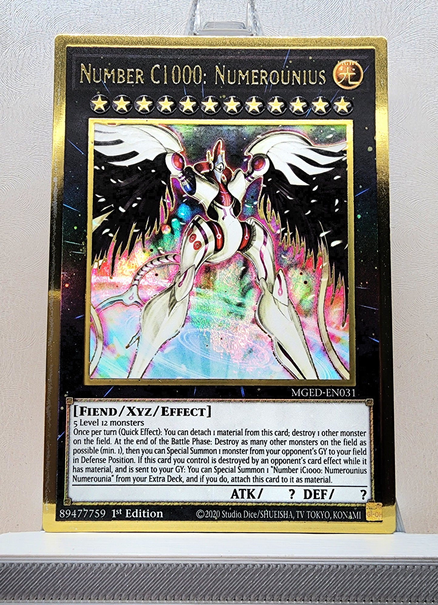 Yugioh! 1x Number C1000: Numerounius (MGED - Premium Gold Rare) 1st Edition