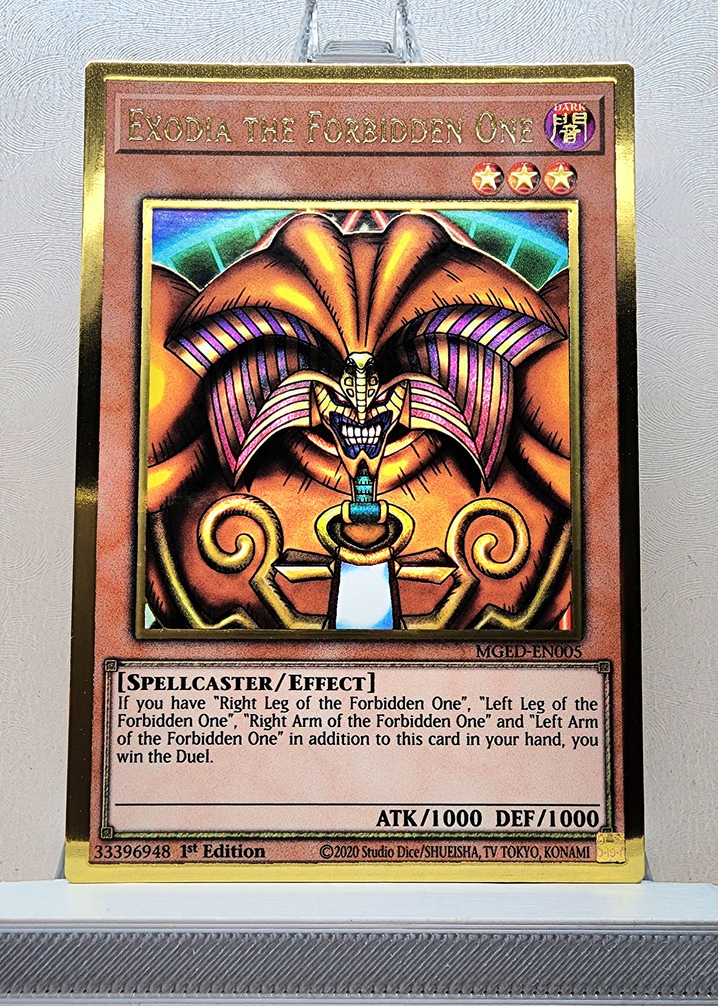 Yugioh! 1x Exodia the Forbidden One (MGED - Premium Gold Rare) 1st Edition