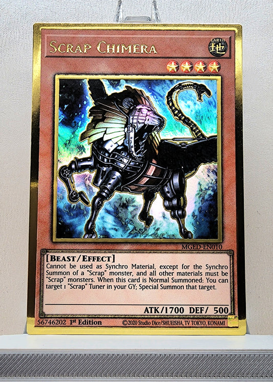 Yugioh! 1x Scrap Chimera (MGED - Premium Gold Rare) 1st Edition