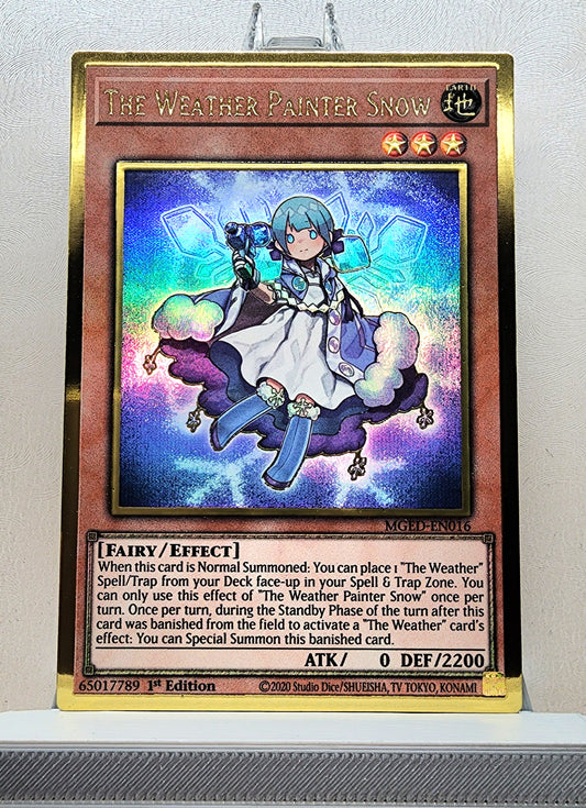 Yugioh! 1x The Weather Painter Snow (MGED - Premium Gold Rare) 1st Edition