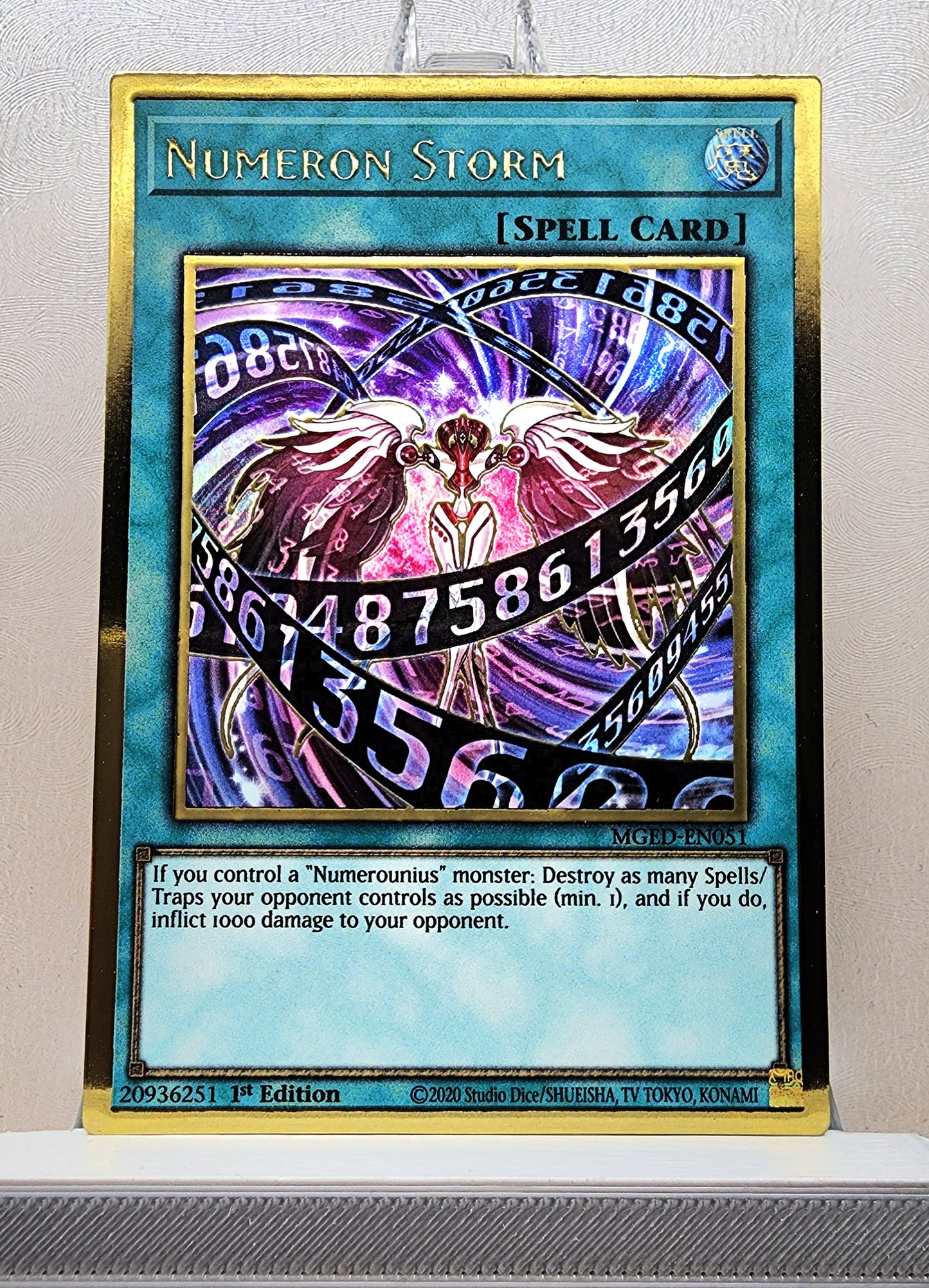 Yugioh! 1x Numeron Storm (MGED - Premium Gold Rare) 1st Edition