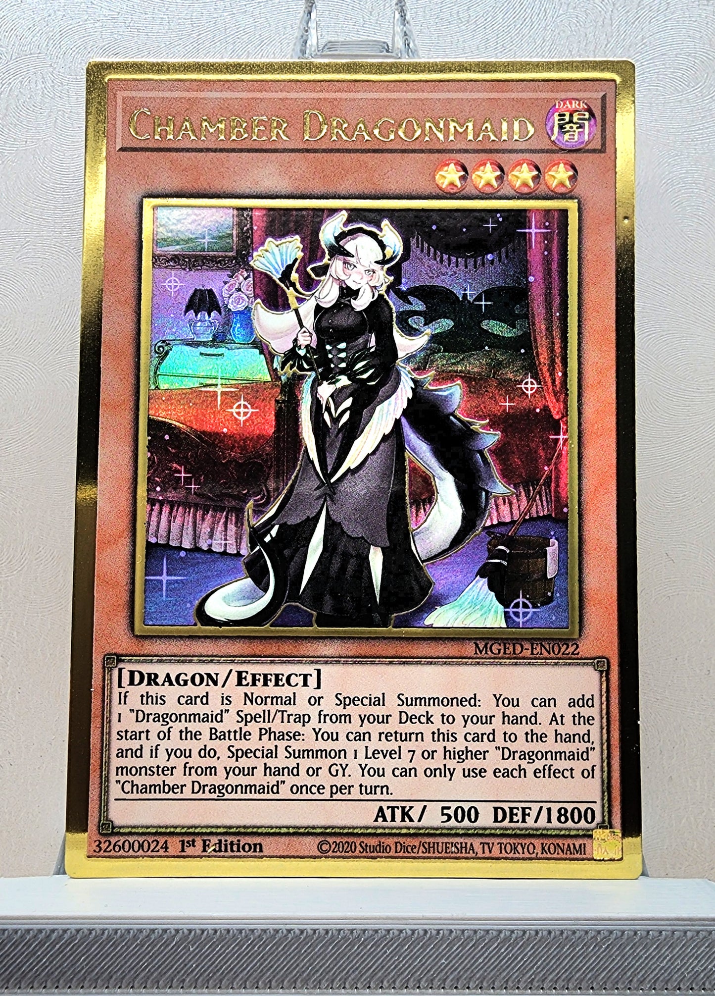 Yugioh! 1x Chamber Dragonmaid (MGED - Premium Gold Rare) 1st Edition