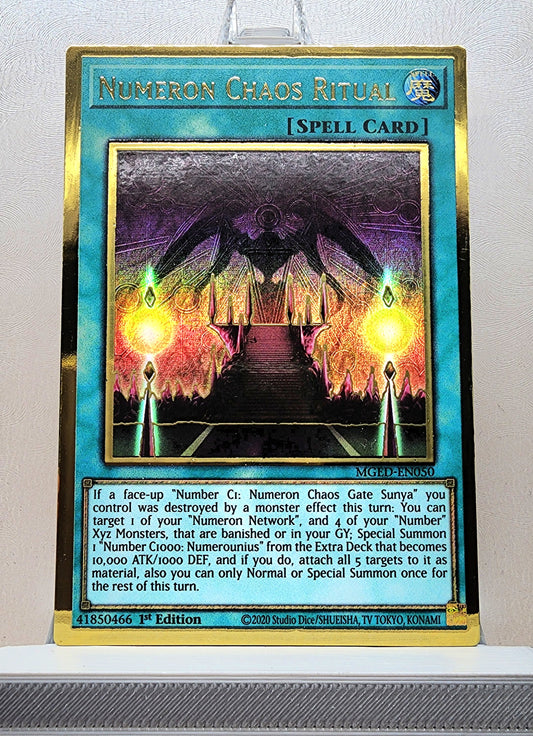 Yugioh! 1x Numeron Chaos Ritual (MGED - Premium Gold Rare) 1st Edition