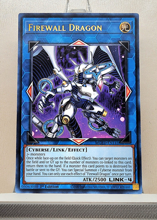 Yugioh! 1x Firewall Dragon (Purple) (MGED - Rare) 1st Edition