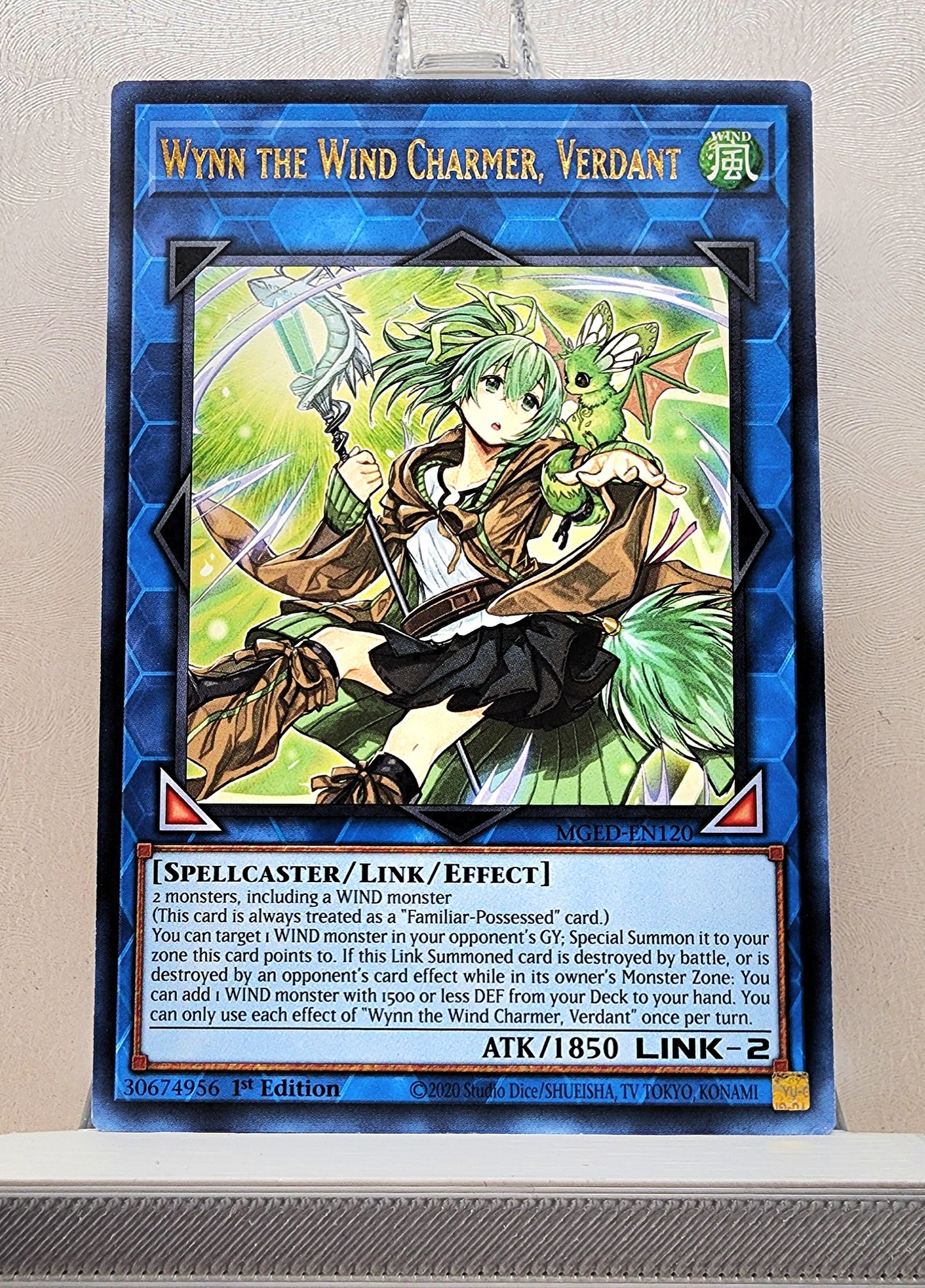 Yugioh! 1x Wynn the Wind Charmer, Verdant (MGED - Rare) 1st Edition