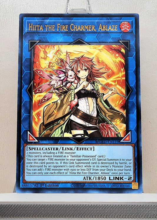 Yugioh! 1x Hiita the Fire Charmer, Ablaze (MGED - Rare) 1st Edition