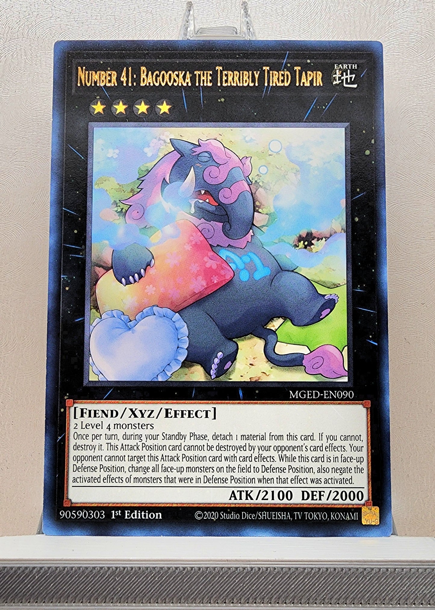 Yugioh! 1x Number 41: Bagooska the Terribly Tired Tapir (MGED - Rare) 1st Edition