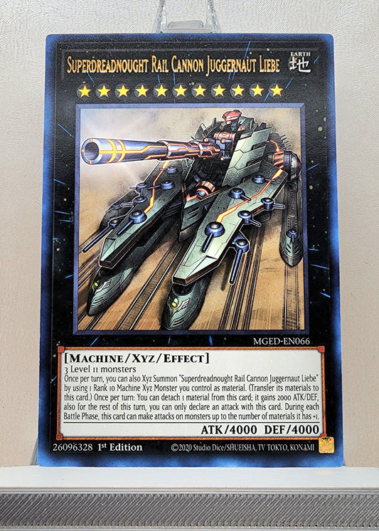 Yugioh! 1x Superdreadnought Rail Cannon Juggernaut Liebe (MGED - Rare) 1st Edition