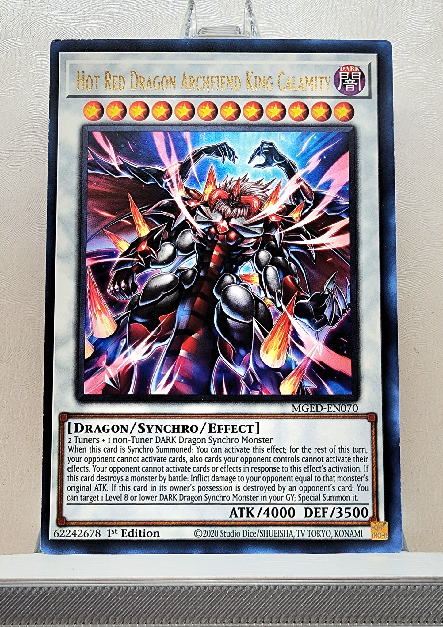 Yugioh! 1x Hot Red Dragon Archfiend King Calamity (MGED - Rare) 1st Edition