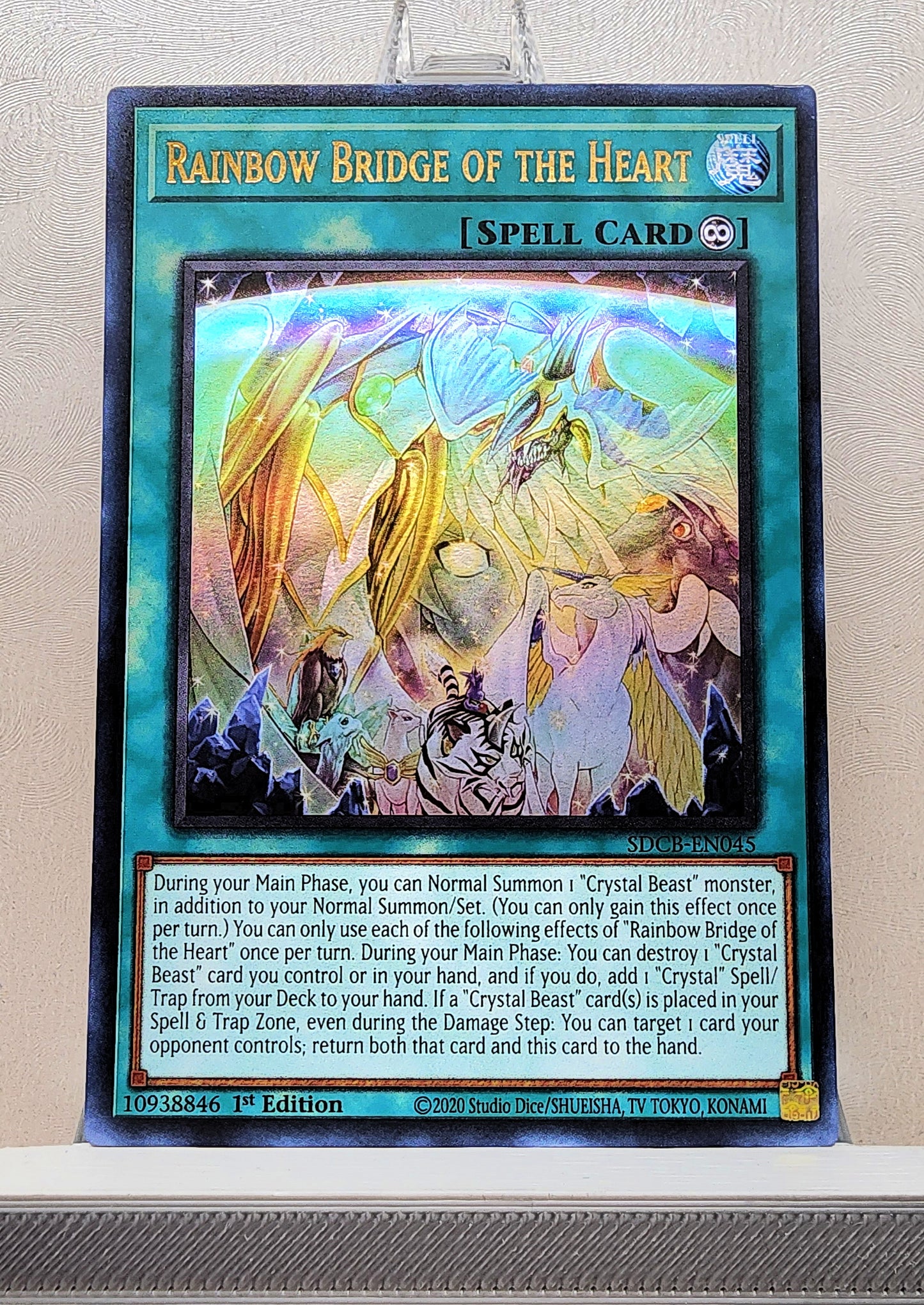 Yugioh! 1x Rainbow Bridge of the Heart (SDCB - Ultra Rare) 1st Edition