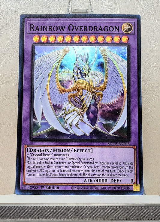 Yugioh! 1x Rainbow Overdragon (SDCB - Super Rare) 1st Edition