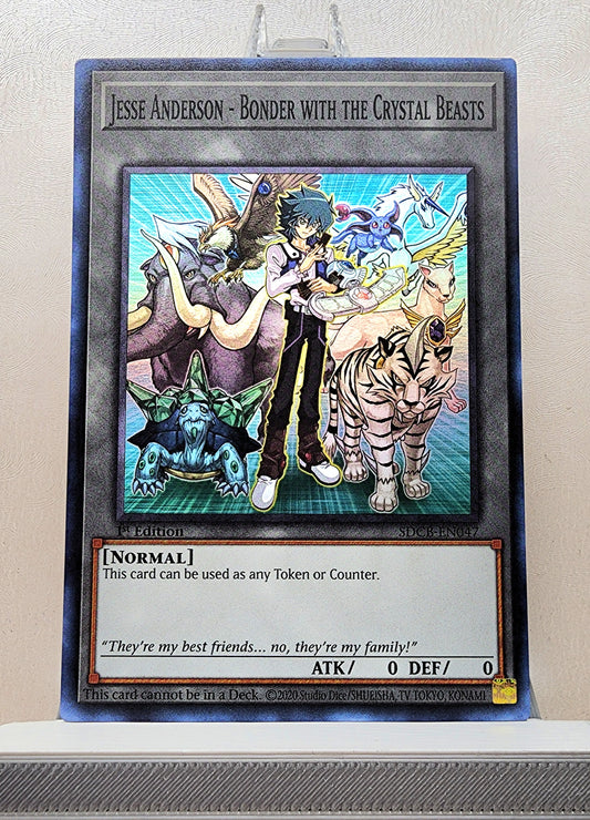 Yugioh! 1x Jesse Anderson - Bonder with the Crystal Beasts Token (SDCB - Super Rare) 1st Edition