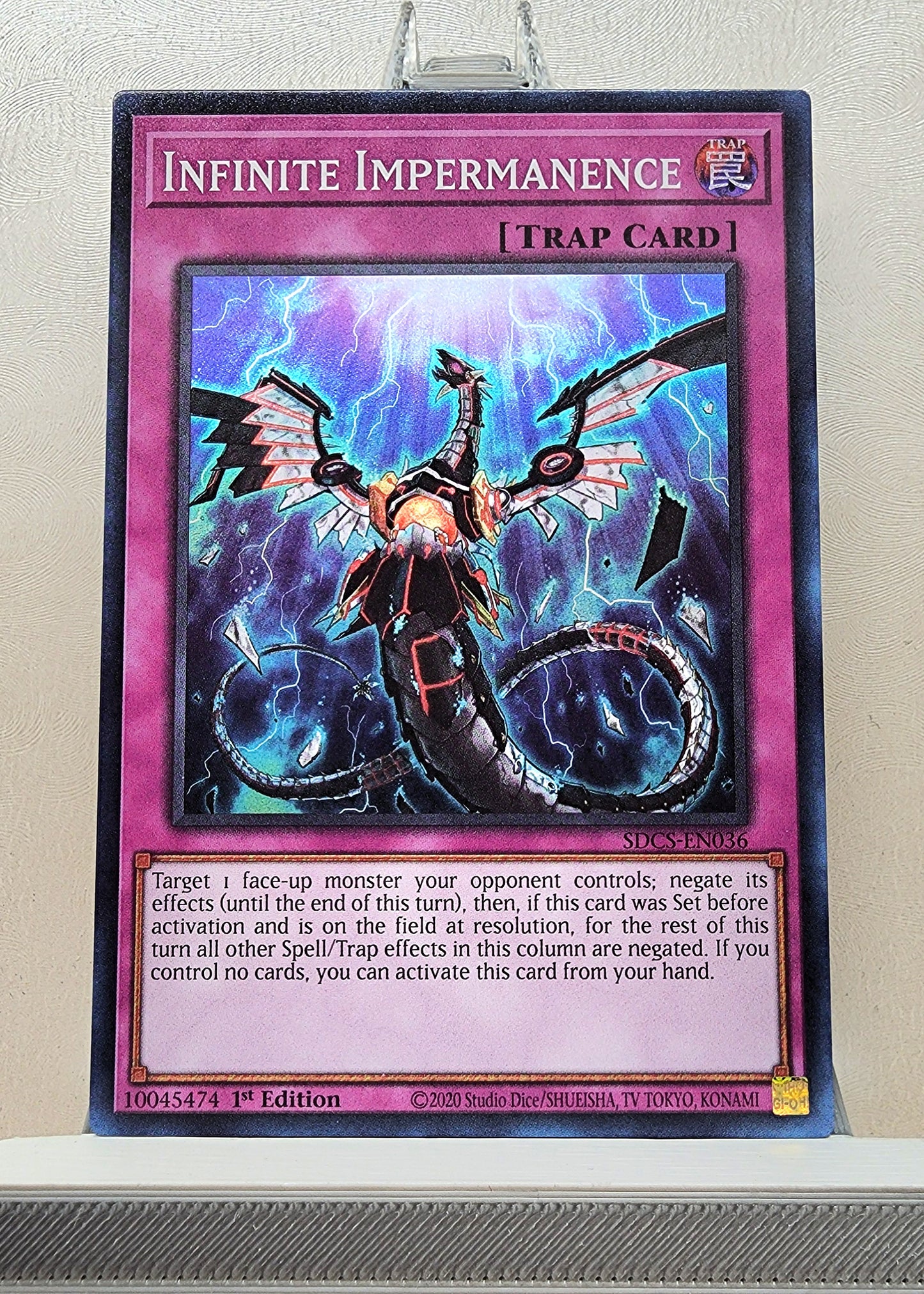 Yugioh! 1x Infinite Impermanence (SDCS - Super Rare) 1st Edition