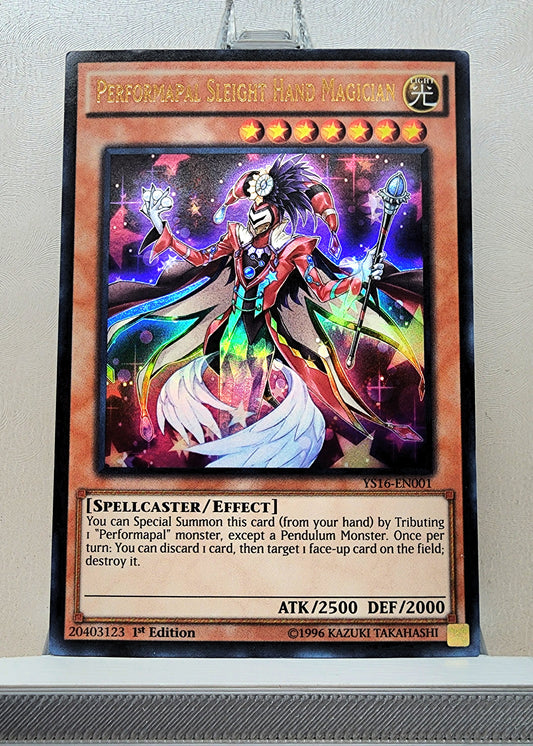 Yugioh! 1x Performapal Sleight Hand Magician (YS16 - Ultra Rare) 1st Edition