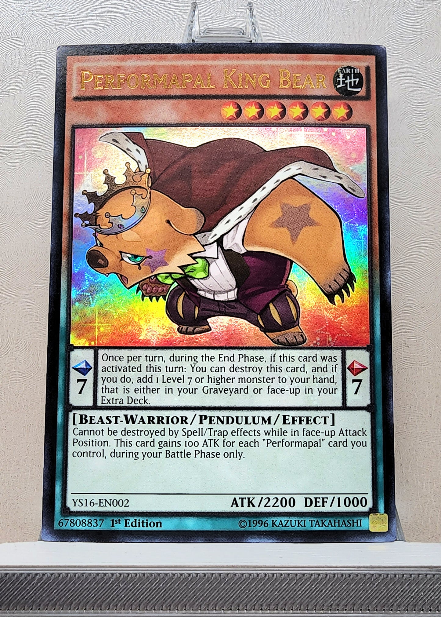 Yugioh! 1x Performapal King Bear (YS16 - Ultra Rare) 1st Edition