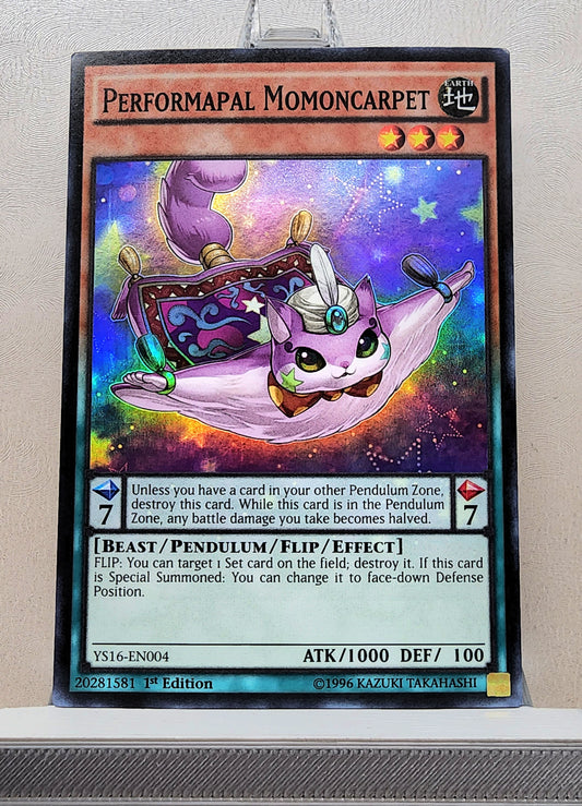 Yugioh! 1x Performapal Momoncarpet (YS16 - Super Rare) 1st Edition