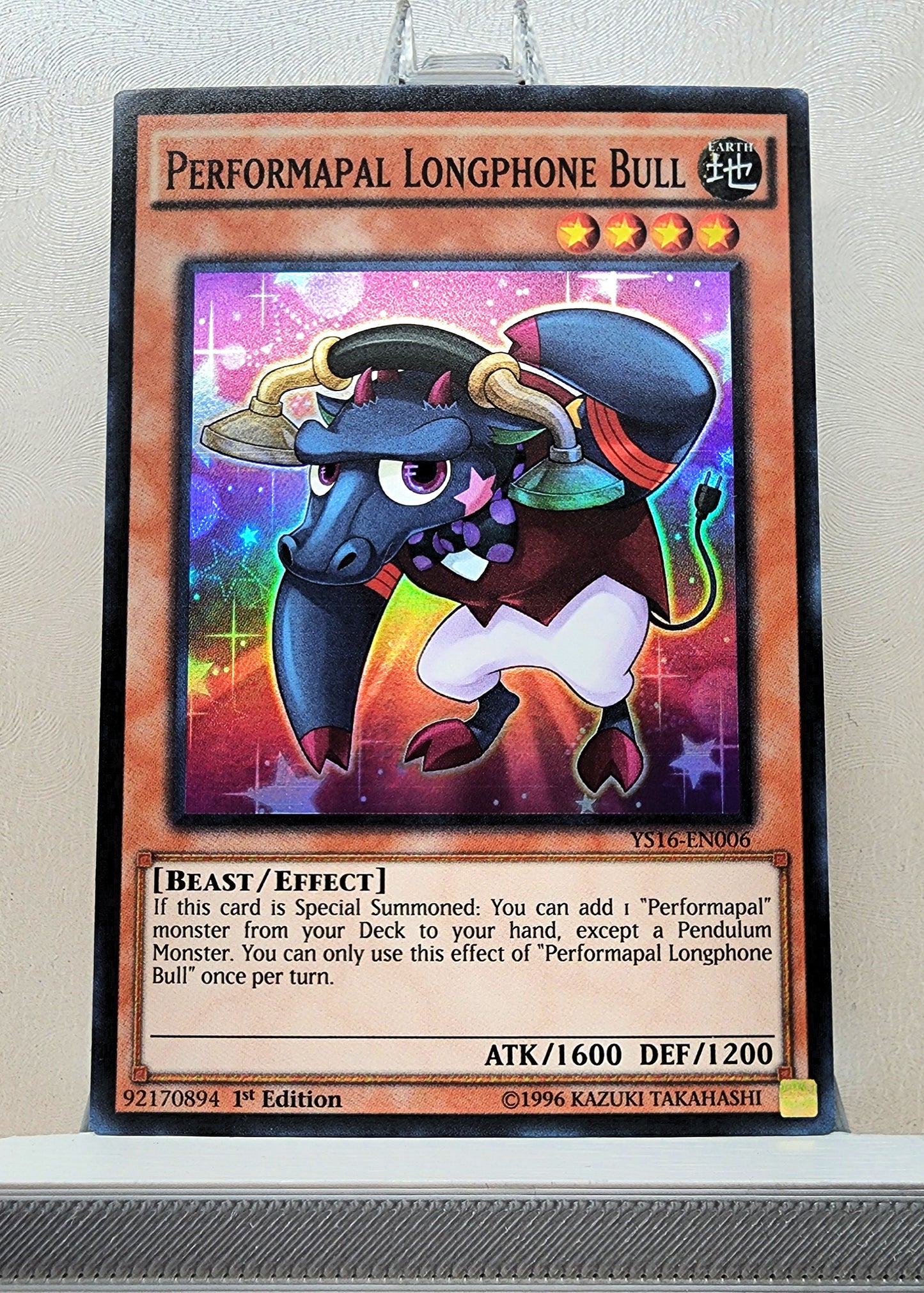 Yugioh! 1x Performapal Longphone Bull (YS16 - Super Rare) 1st Edition