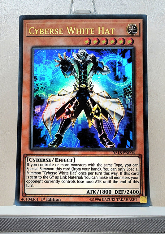 Yugioh! 1x Cyberse White Hat (YS18 - Ultra Rare) 1st Edition