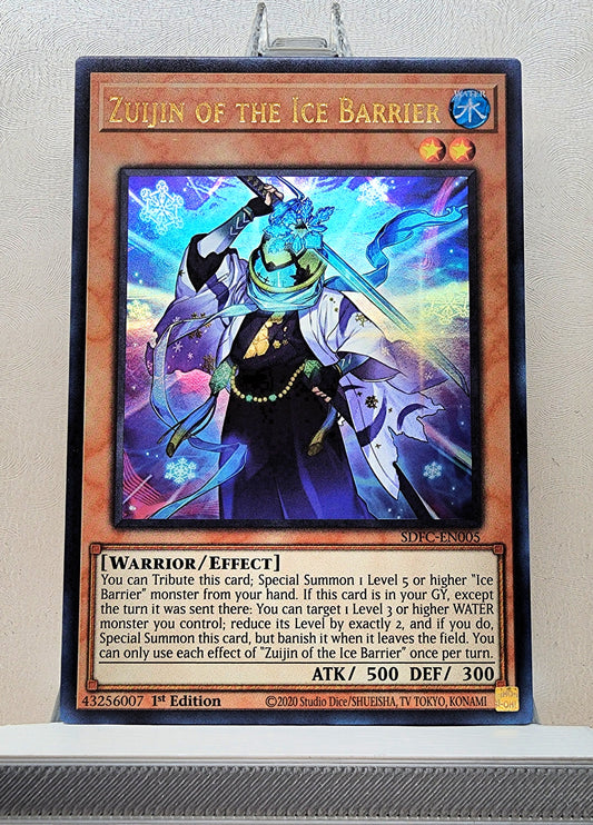 Yugioh! 1x Zuijin of the Ice Barrier (SDFC - Ultra Rare) 1st Edition