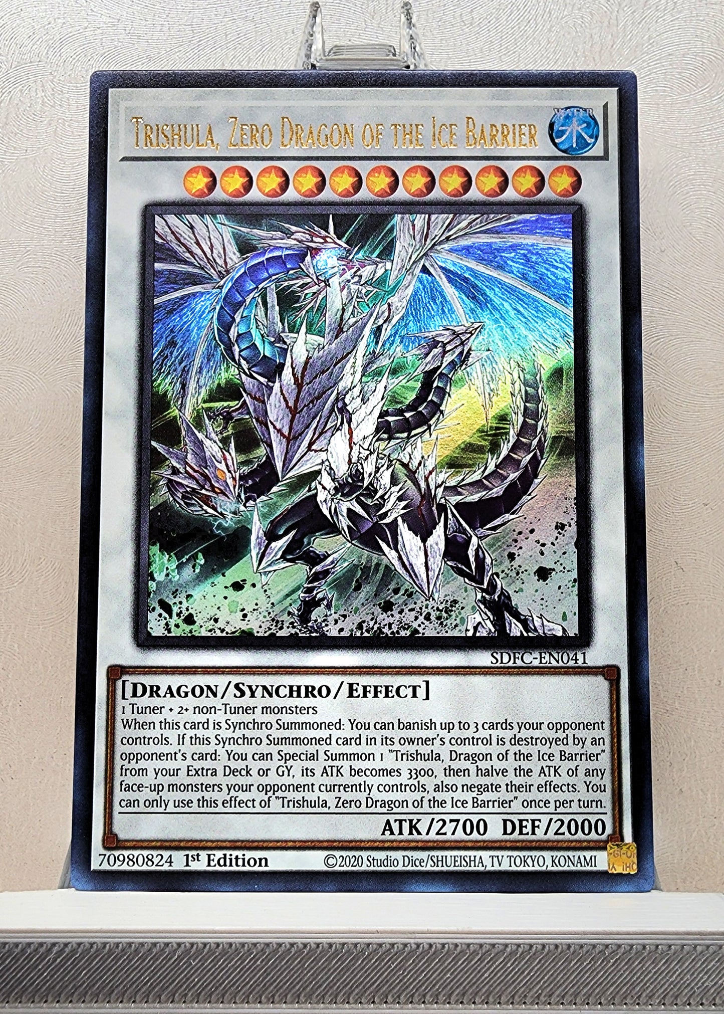 Yugioh! 1x Trishula, Zero Dragon of the Ice Barrier (SDFC - Ultra Rare) 1st Edition