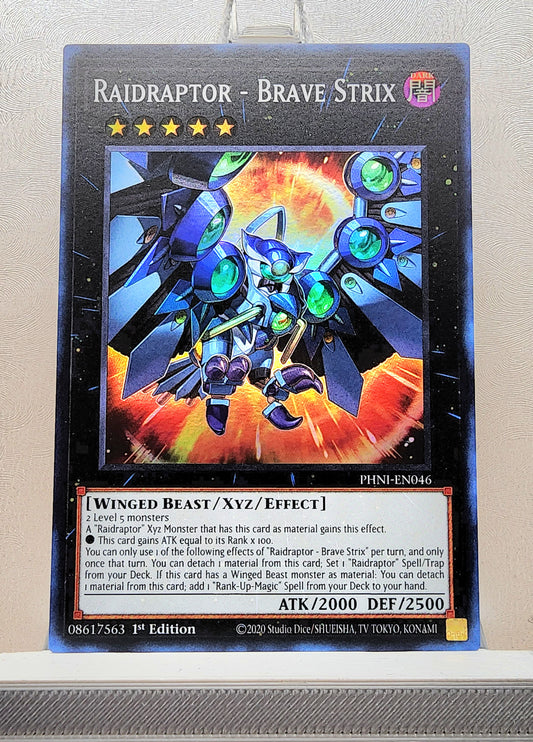 Yugioh! 1x Raidraptor - Brave Strix (PHNI - Super Rare) 1st Edition