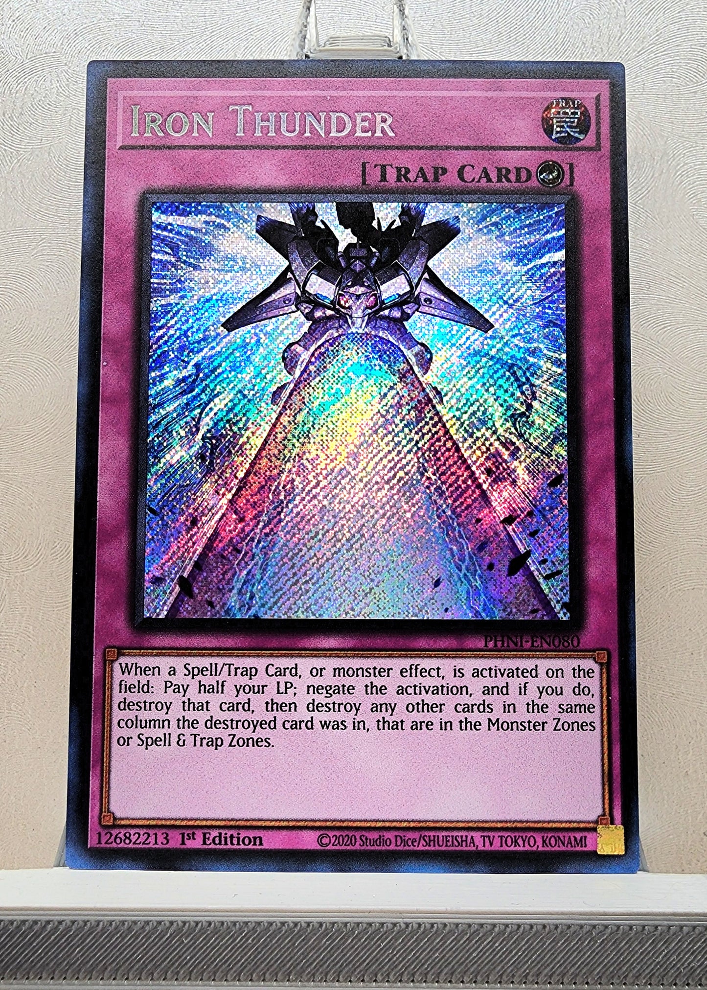 Yugioh! 1x Iron Thunder (PHNI - Secret Rare) 1st Edition