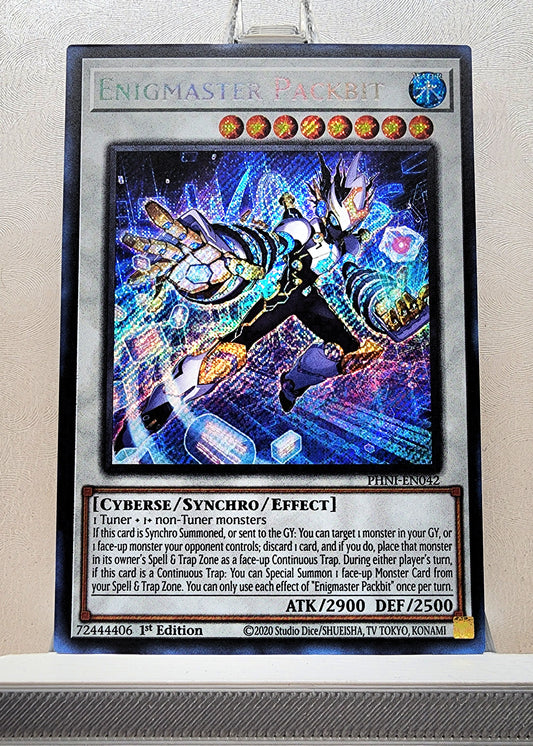 Yugioh! 1x Enigmaster Packbit (PHNI - Secret Rare) 1st Edition