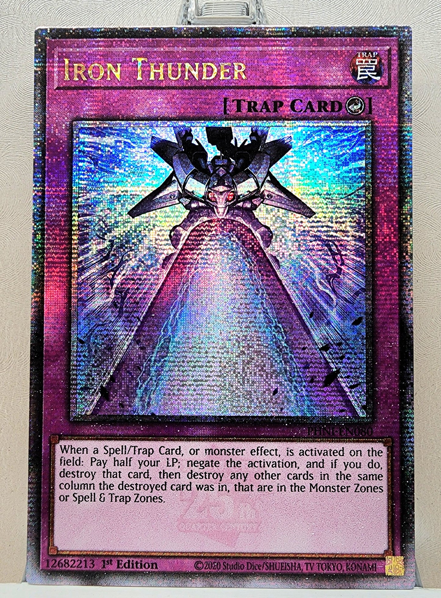 Yugioh! 1x Iron Thunder (PHNI - Quarter Century Secret Rare) 1st Edition