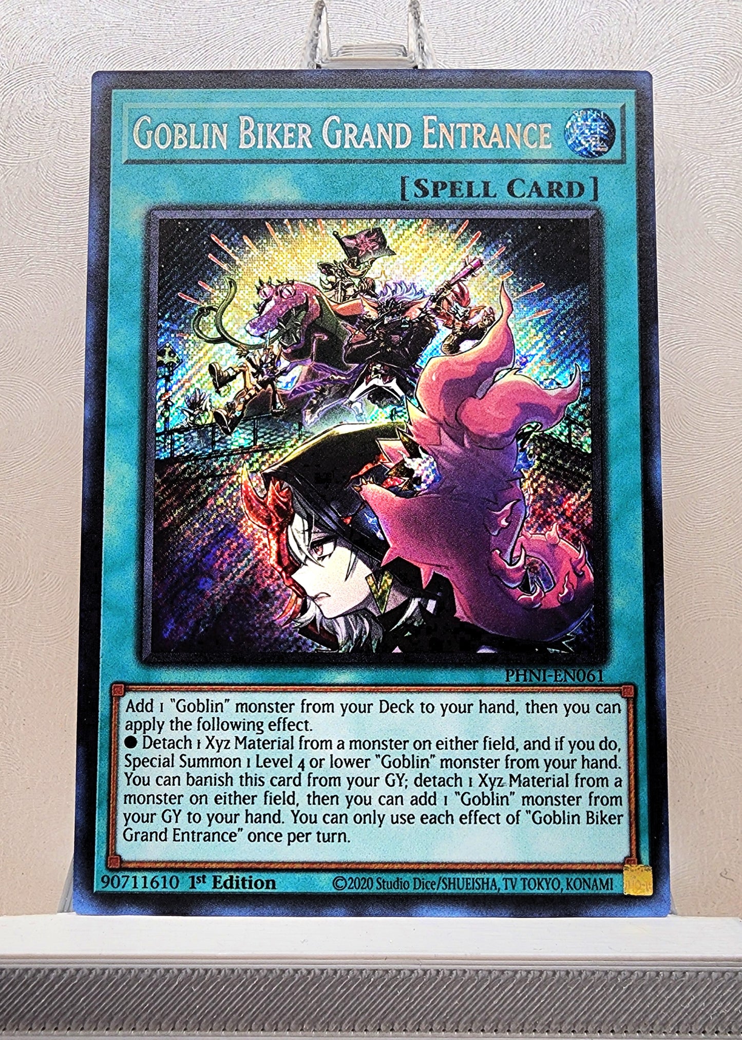 Yugioh! 1x Goblin Biker Grand Entrance (PHNI - Secret Rare) 1st Edition